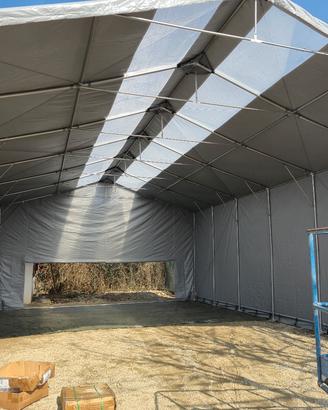 Gazebo tendostruttura 6x12m PVC copertura completa