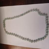 Collana in perle verdi