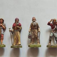 4 Statuine Presepe Landi natale Presepio