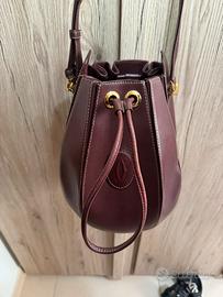 Borsa Cartier a secchiello bordeaux originale