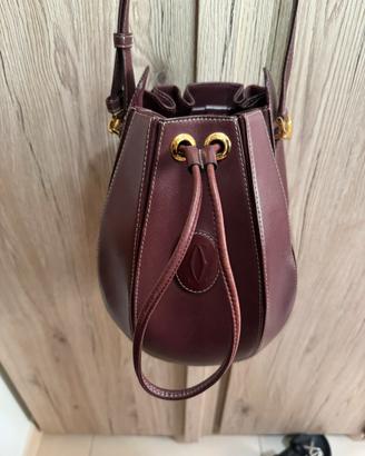 Borsa Cartier a secchiello bordeaux originale