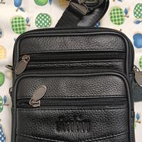 borsello a tracolla nero in pelle