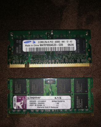 Banchi memoria pc portatile e fisso