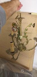 Lampadario metallo, barocco