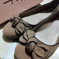 Ballerine beige fiocco taglia 38