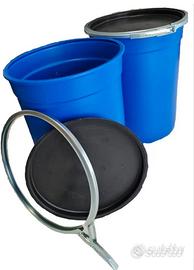 Bidoni Fusti 60 litri Pvc con coperchio