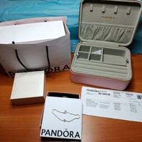 Pandora bracciale tennis e portagioie argento 925