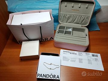 Pandora bracciale tennis e portagioie argento 925