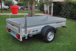 Rimorchio trasporto cose con sponde in alluminio