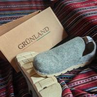 pantofole grunland, di feltro, grigie