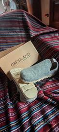 pantofole grunland, di feltro, grigie