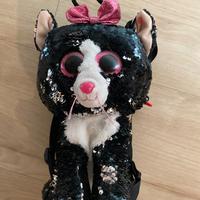 Zaino peluche con paillettes