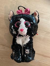 Zaino peluche con paillettes