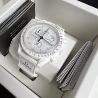 Omega x swatch snoopy moonphase bianco