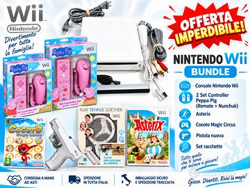 CONSOLE NINTENDO WII PER 2 GIOCATORI  ACCESSORIATA