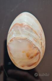 Uovo decorativo in onice pietra dura