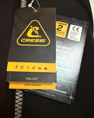 Muta Cressi Velvet 3mm uomo taglia XL nuova