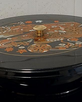 Vassoio Carillon Girevole Vintage Giapponese  Lacc