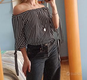 Top blusa a Righe Elegante Casual e Chic