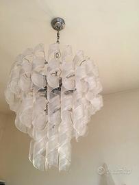 Lampadario "Virgola" in vetro di Murano Sputnik