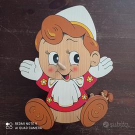 Carillon Bartolucci Pinocchio in legno da muro 