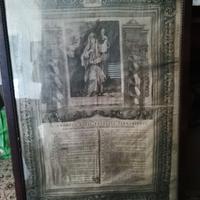 antica incisione su seta del 600