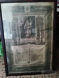 antica incisione su seta del 600