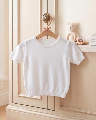 Maglioncino neonata bianco cotone primi mesi