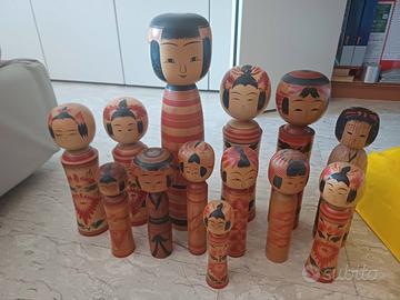 bambole origiali giapponesi kokeshi anni 50/60