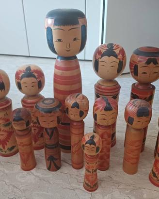 bambole origiali giapponesi kokeshi anni 50/60
