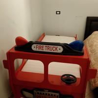 letto bambino camion pompieri 