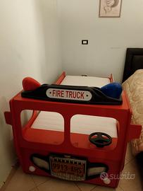letto bambino camion pompieri 