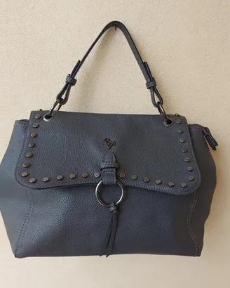 Borsa GianMarco Venturi con borchie grigia