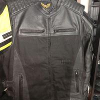 GILET MOTO IN PELLE