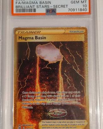 Pokemon PSA 10 Magma Basin 185/172 Astri Lucenti