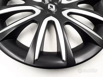 4 copricerchi originali Renault 16" nero e grigio