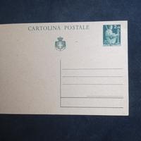 CARTOLINA  POSTALE (1.10.1945)  FIL. C 129  LIRE 2