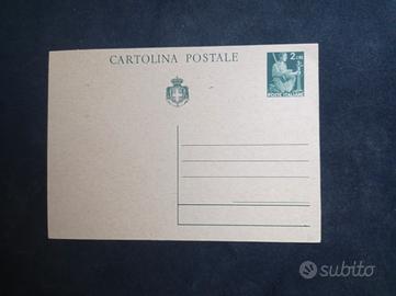 CARTOLINA  POSTALE (1.10.1945)  FIL. C 129  LIRE 2