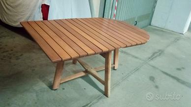 Tavolo Allungabile da Esterno in Teak con 8 Sedie