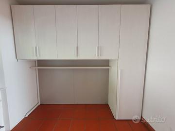 Composizione armadio a ponte e letto modello TEX