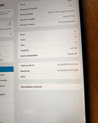 Apple Ipad air 3a gen.