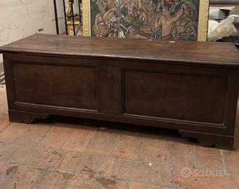 Cassapanca Antica in Noce Massello