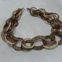 COLLANA AD ANELLI CON GRANI ANTICHI