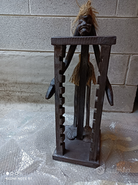Arredamento etnico in legno - porta CD - nuovo