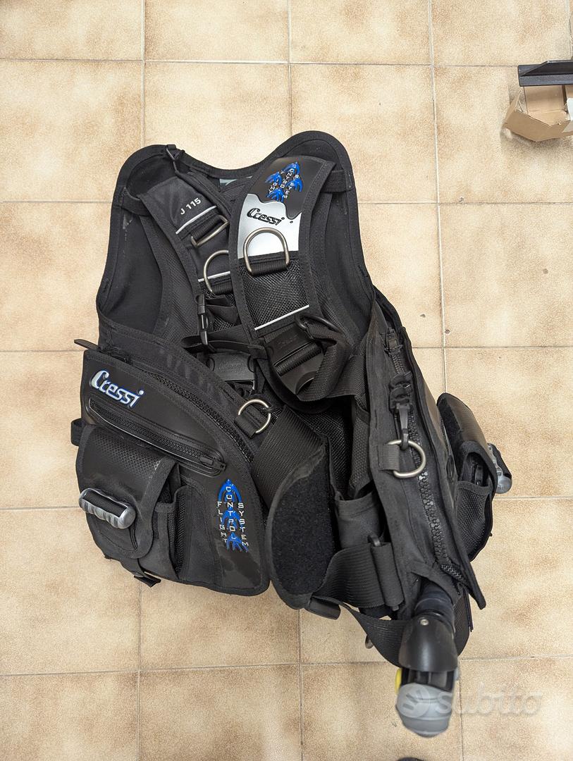 Giubbotto Galleggiante Cressi Aquaride B.C.D. - Per Subacquea, Nero/Rosso, Unisex