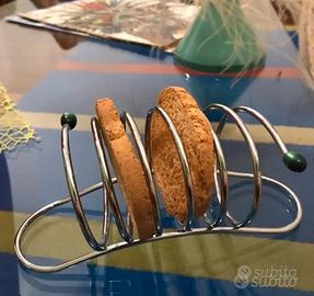 Porta toast  a spirale in acciaio