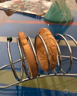 Porta toast  a spirale in acciaio
