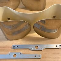 Set 2 lampade da parete Foglio in metallo cromato