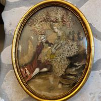 Dipinto su seta fine XVIII secolo