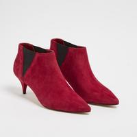 Aldo stivaletto in pelle nabuk bordeaux 